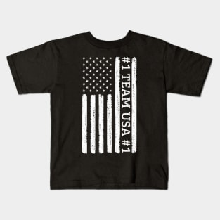 USA flag team USA #1 Kids T-Shirt